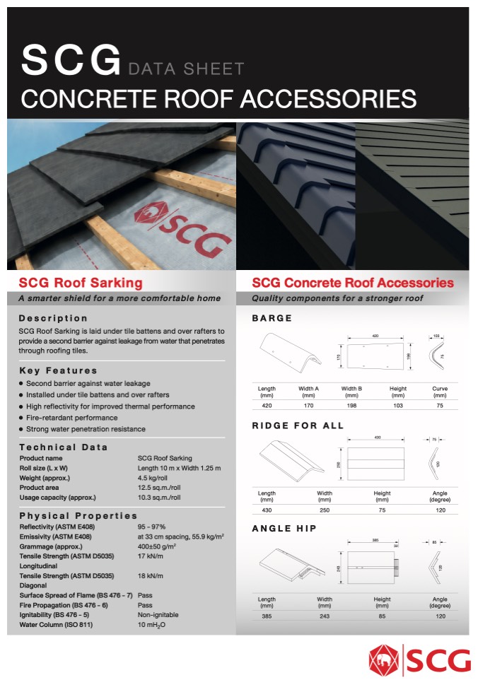 Data Sheet Concrete Roof Accessories